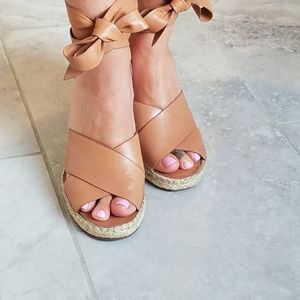 VINCE CAMUTO espadrille wedges ankle strap size 8